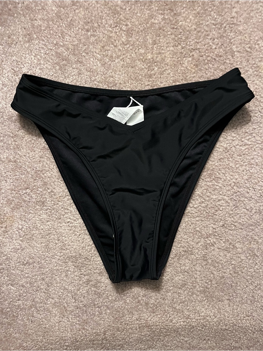 NWT Cupshe x Maddy Burciaga V Cut Black Bikini Bottoms